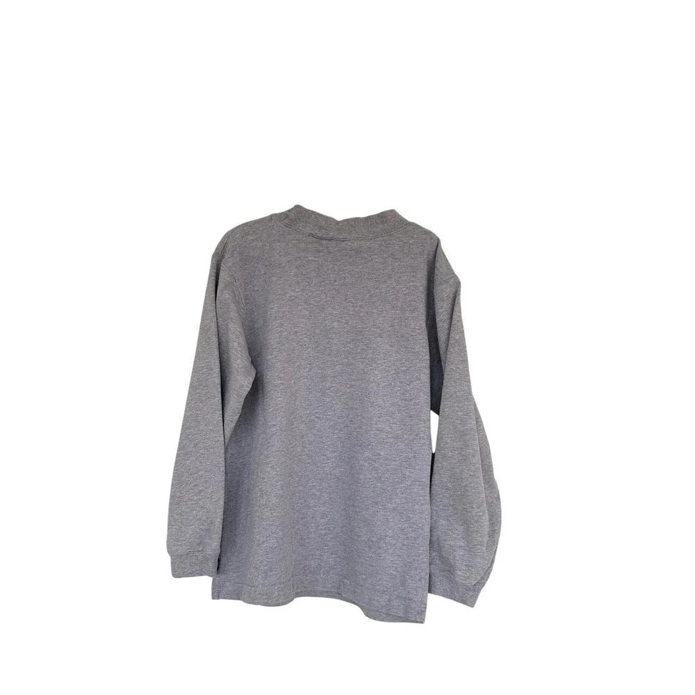 VTG Y2K Gymboree Grey Long Sleeve Mock Neck Cotton Sweatshirt XX LARGE 7 Years